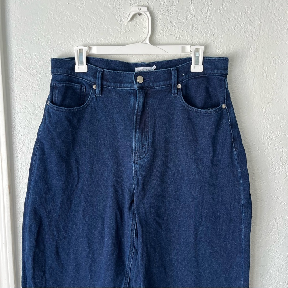 Good American Dark Blue Wide Leg Jeans - Picture 4 of 6